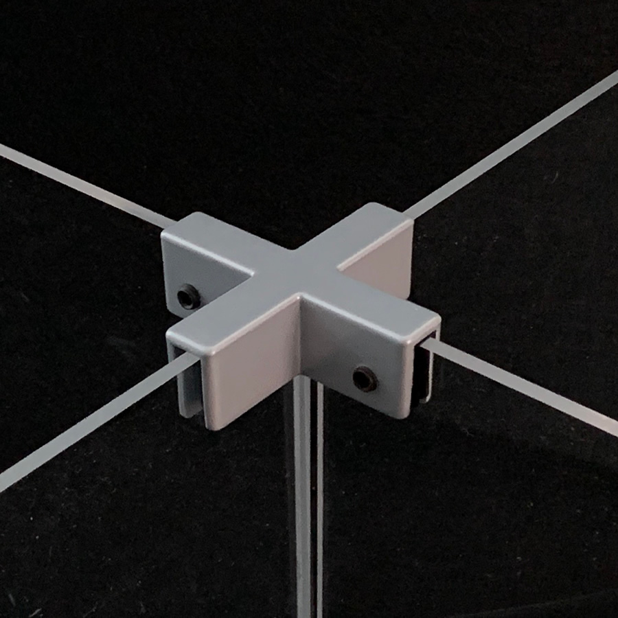4Way Acrylic Panel Connectors Workstation Dividers Acoustic Partitions
