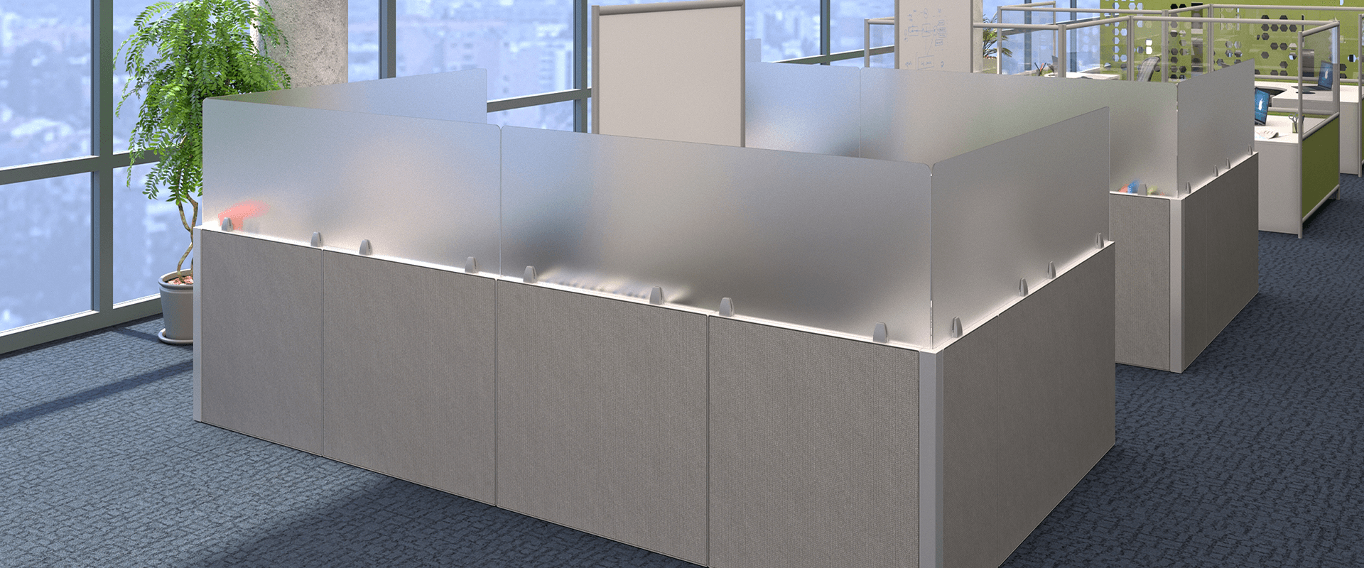 Stackers Cubicle Extender Panels Desk Privacy Solutions