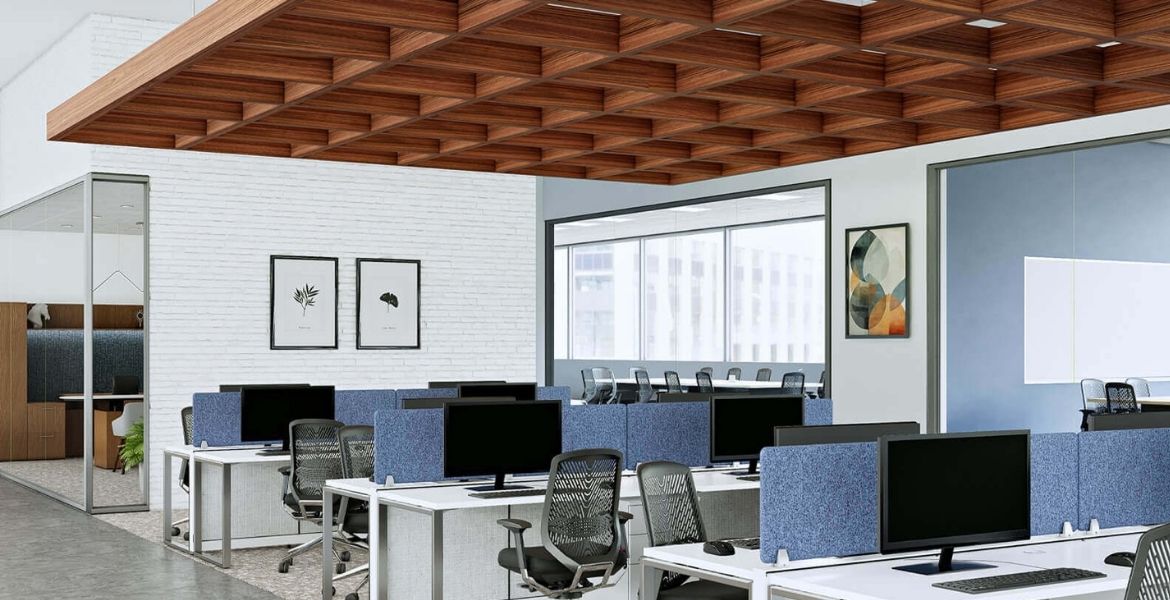 How Acoustic Baffles Improve Focus in Open Offices - MergeWorks - Acoustic Solutions